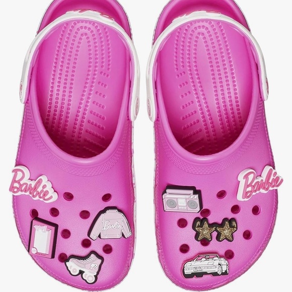 Crocs Unisex-Adult Barbie Classic Clogs Shoes NWOB Size W 11 M 9 - Picture 2 of 9